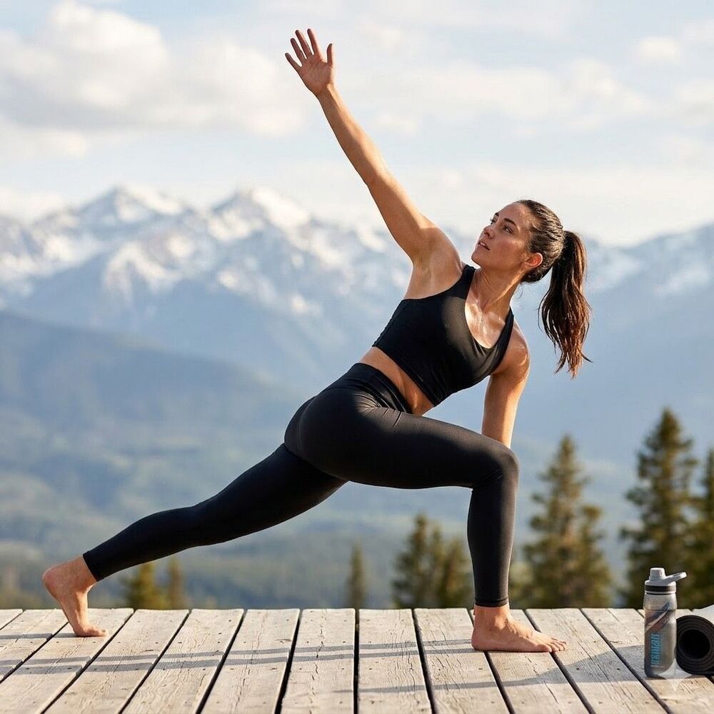 ZYIA Active Black High Rise Leggings Size 8-10 Performance Athletic Yoga